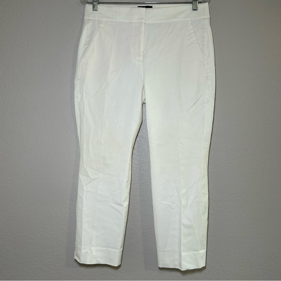 J. Crew Off-White Remi Pants Women’s 10 petite career office summer nautical - Picture 1 of 5
